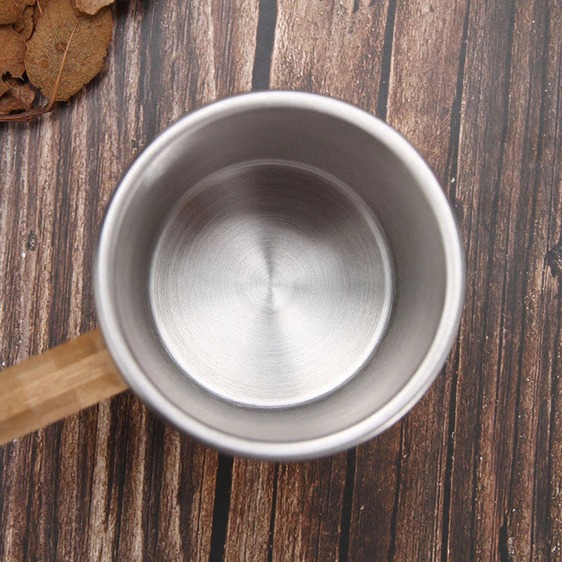 Thermoskanne aus natürlichem Bambus | Meine Holztasse