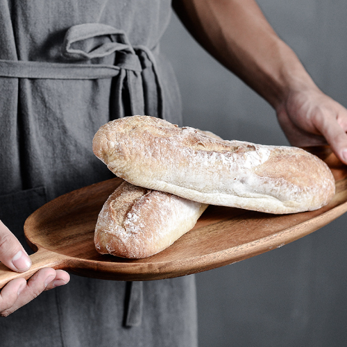 Holztablett Herbstblatt