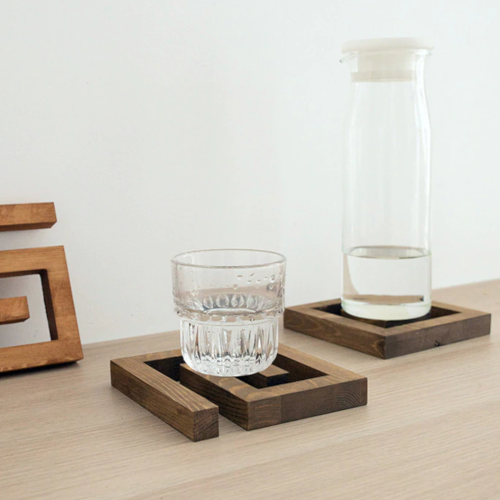 Untersetzer aus Holz Authentique | Meine Holztasse