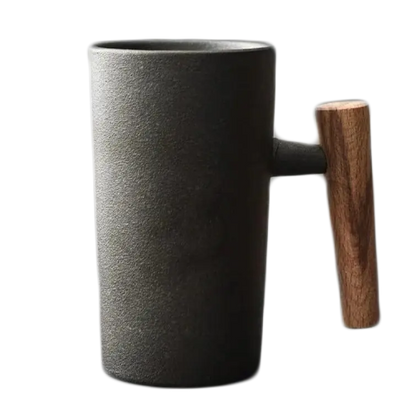 Mug céramique fait main | Ma tasse en bois