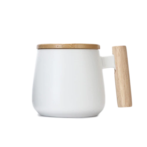 Mug blanc | Ma tasse en bois