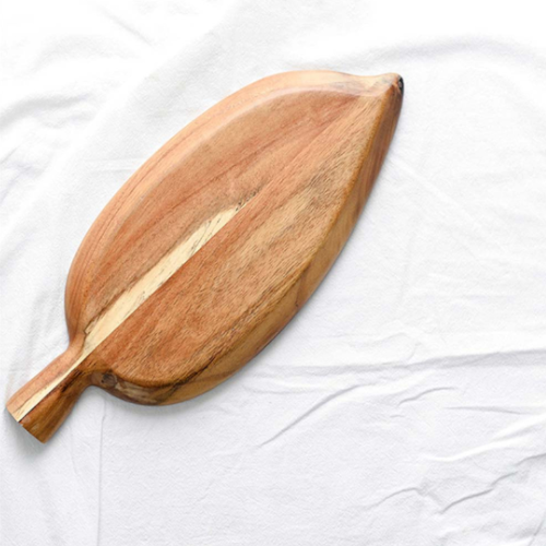 Plateau en bois décoration feuille | Ma tasse en bois