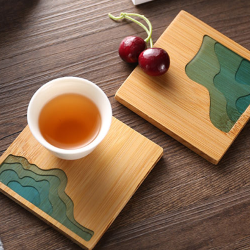 Sous verres en bois bambou | Ma tasse en bois